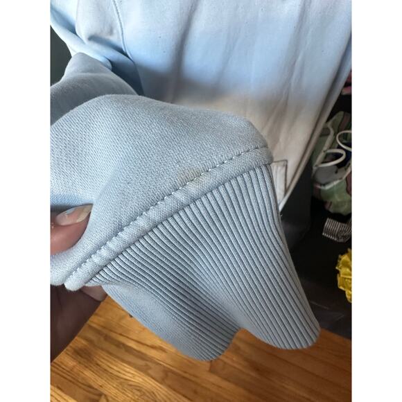 Carhartt Women’s Light Blue Graphic Hoodie | Relaxed Fit | Logo Sleeve - Picture 5 of 13